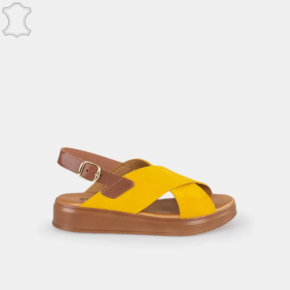 Sandálias com Plataforma - Amarelo1 - Armazéns Ronfe