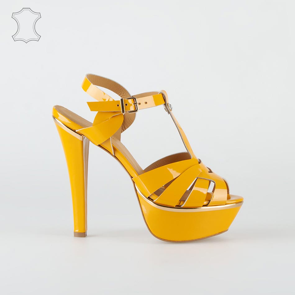 Sandálias com Salto - Amarelo1 - Armazéns Ronfe