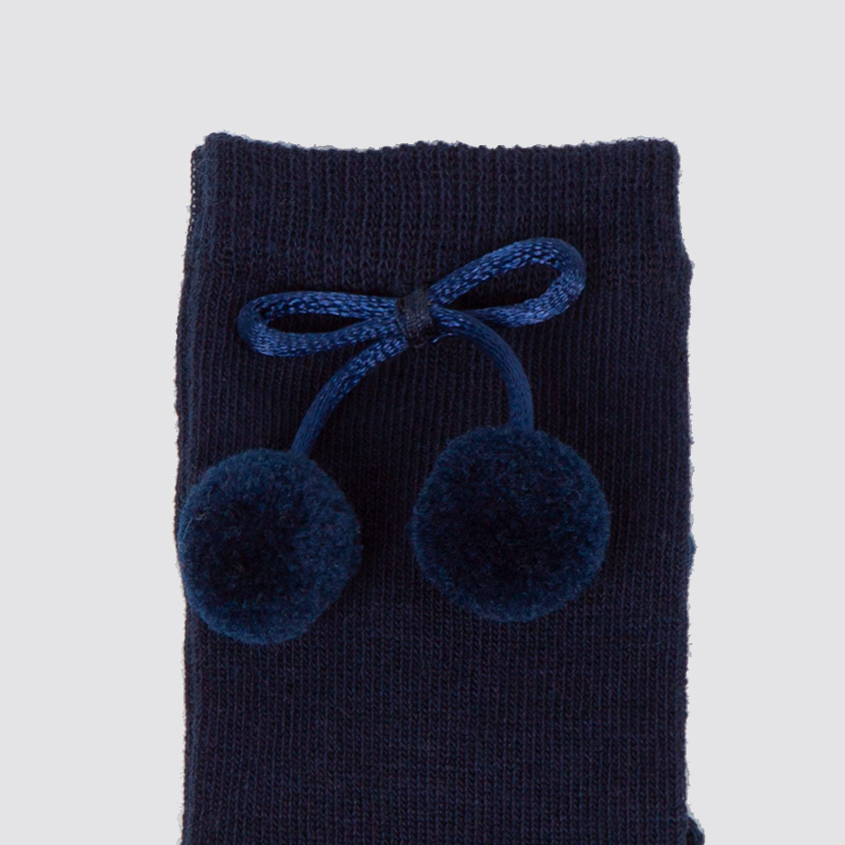Meias Pompons - Azul marinho - Armazéns Ronfe