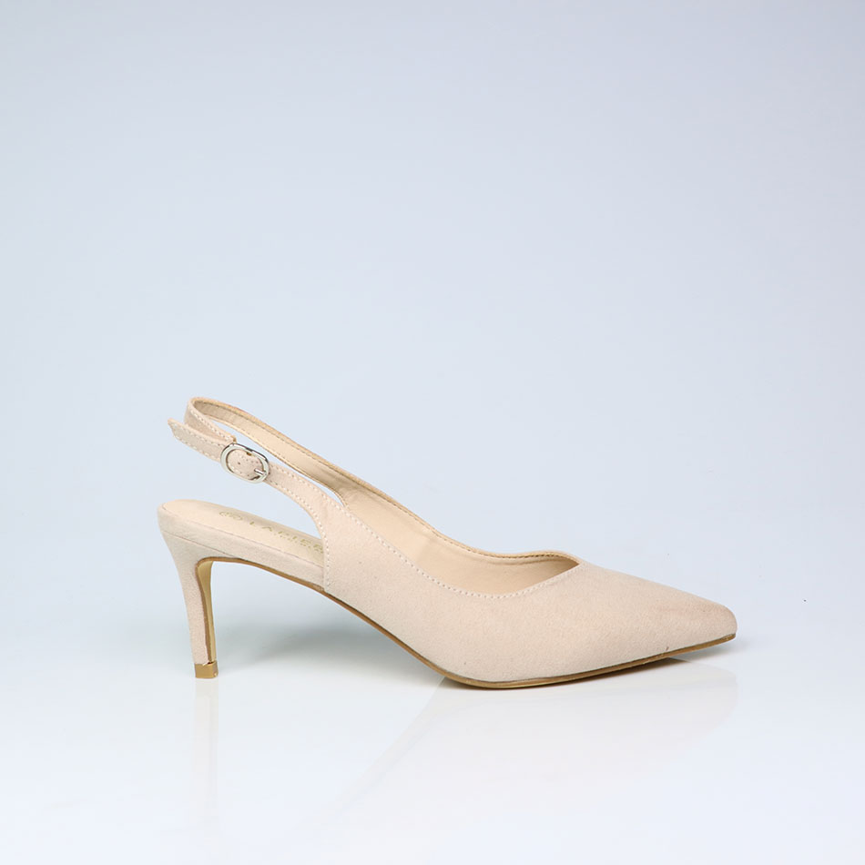 Sapatos de Senhora em camurça, salto com 7 cm - Linnus Sapataria