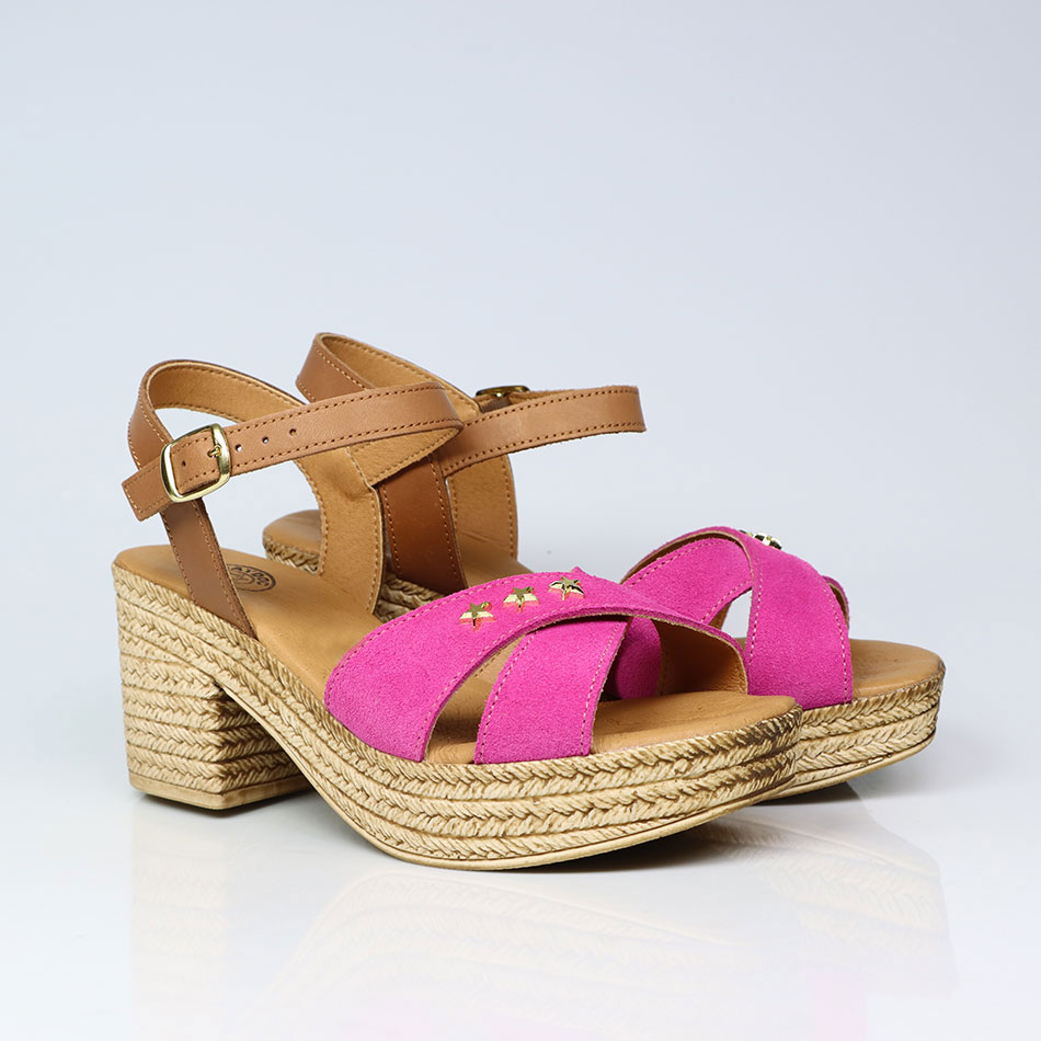 Sandálias de Senhora em camurça, salto com 8 cm