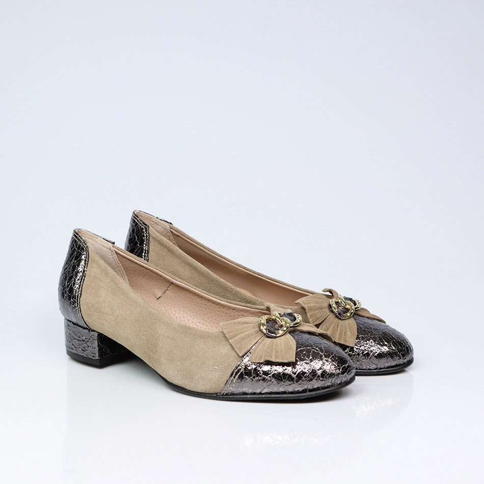 Sapatos de Senhora em camurça, com salto de 3,5 cm