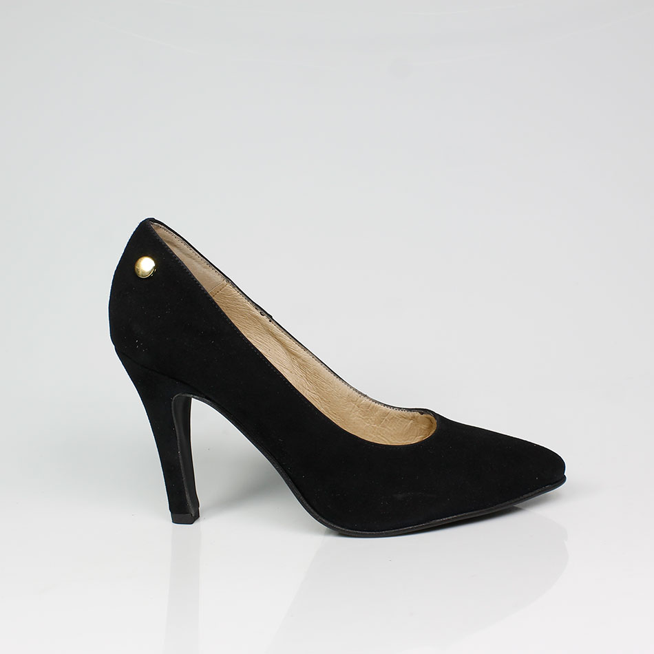 Sapatos de Senhora em camurça, com salto de 9,5 cm - Linnus Sapataria