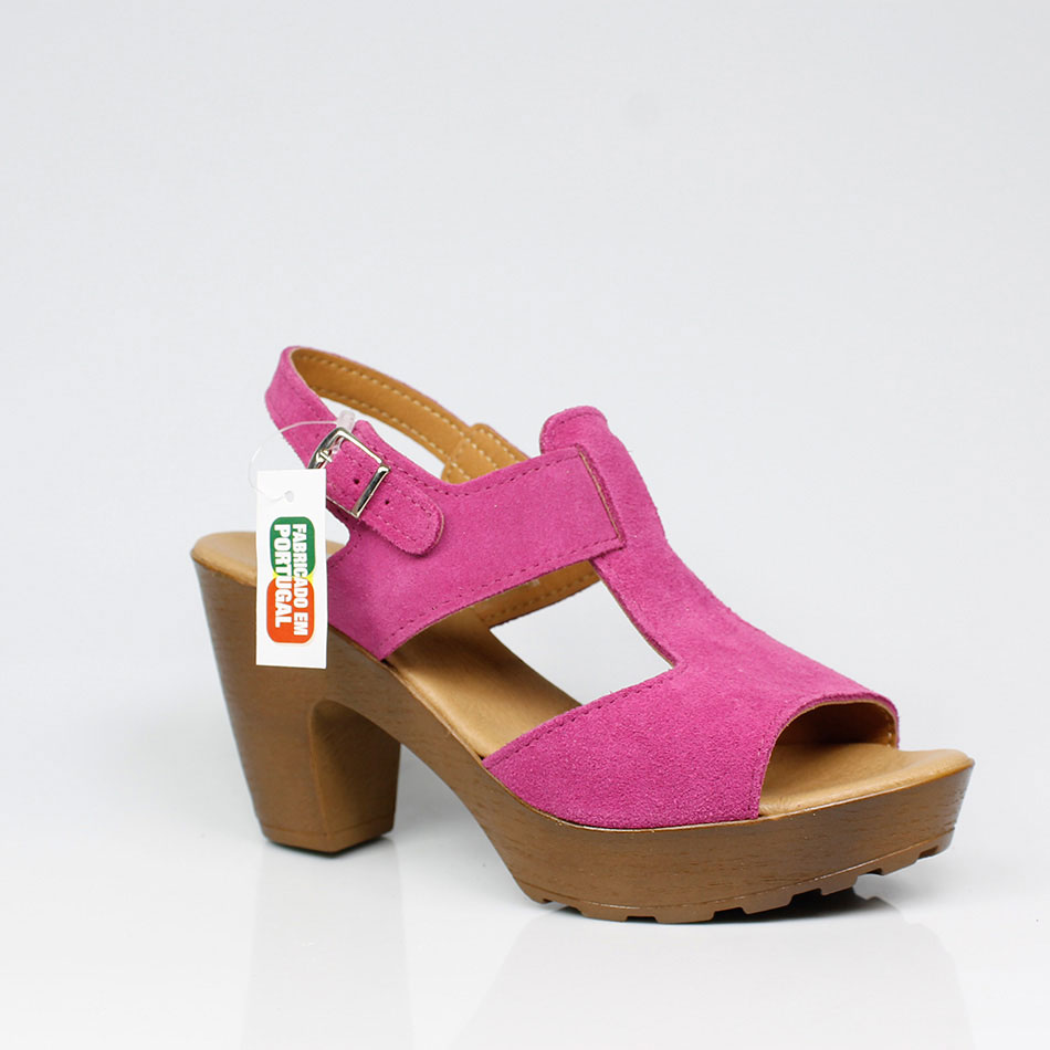 Sandálias de Senhora em camurça com salto de 8,5 cm