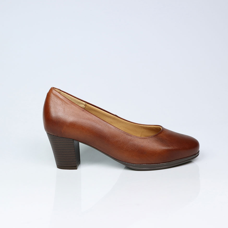 Sapatos de Senhora em pele, salto com 6 cm - Linnus Sapataria