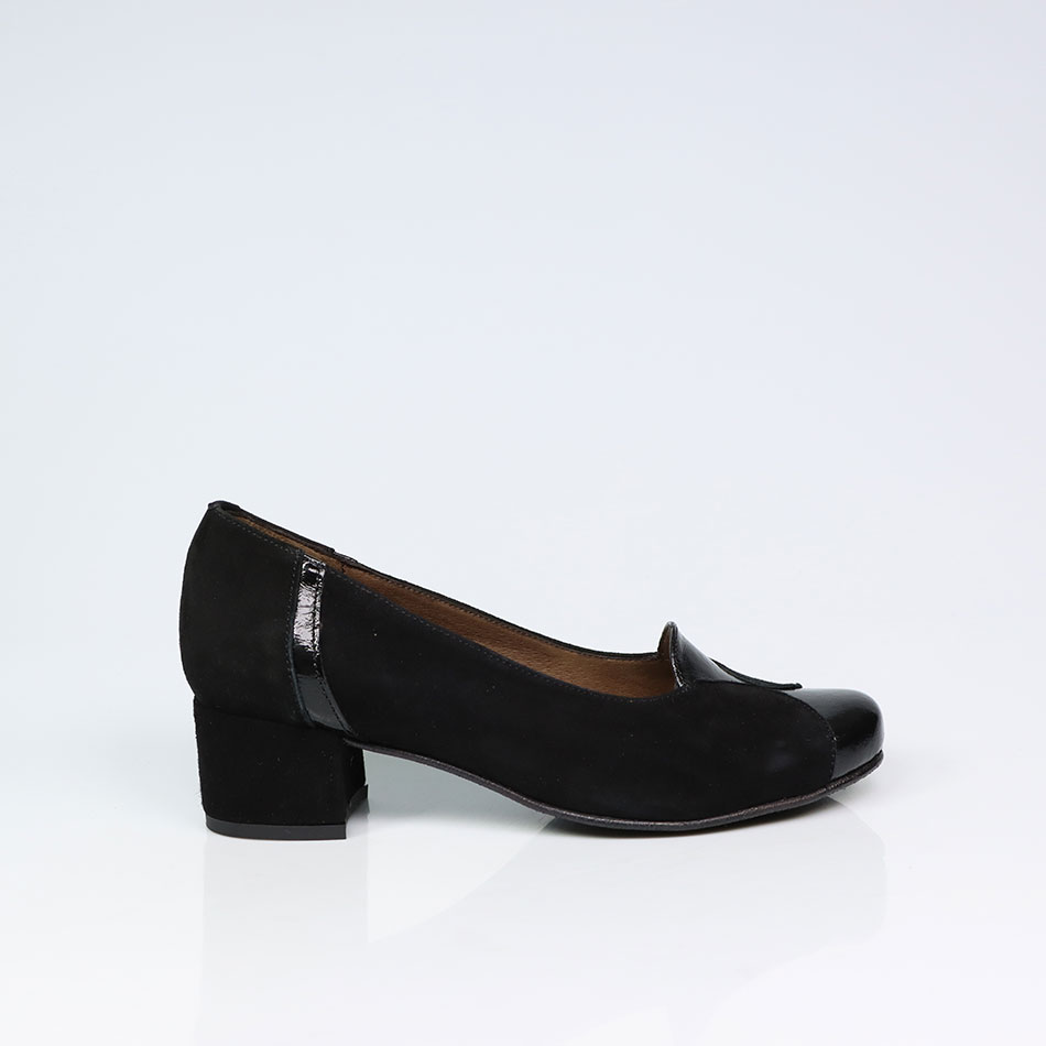Sapatos de Senhora em camurça, com salto de 4,5 cm - Linnus Sapataria