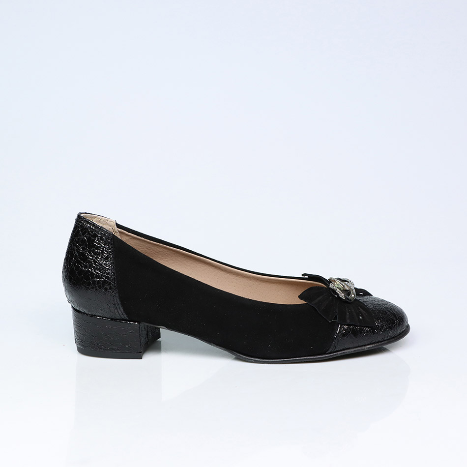Sapatos de Senhora em camurça, com salto de 3,5 cm - Linnus Sapataria