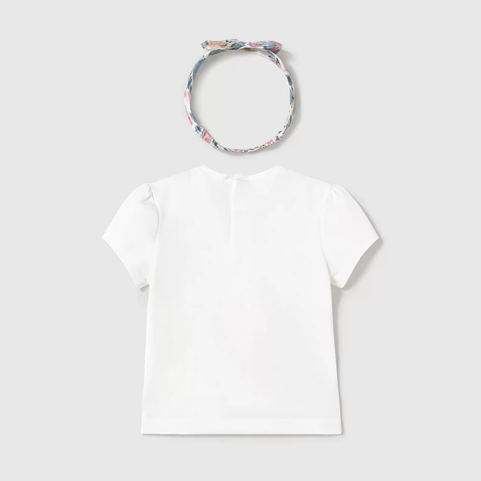 T-shirt com fita estampada bebé - undefined