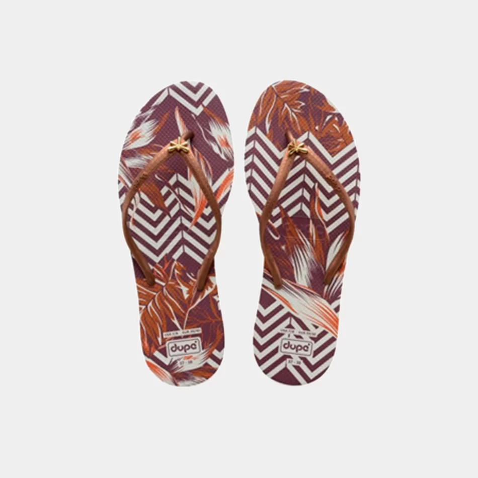 Dupe Chinelo Floral Chic W - Castanho1 - Armazéns Ronfe