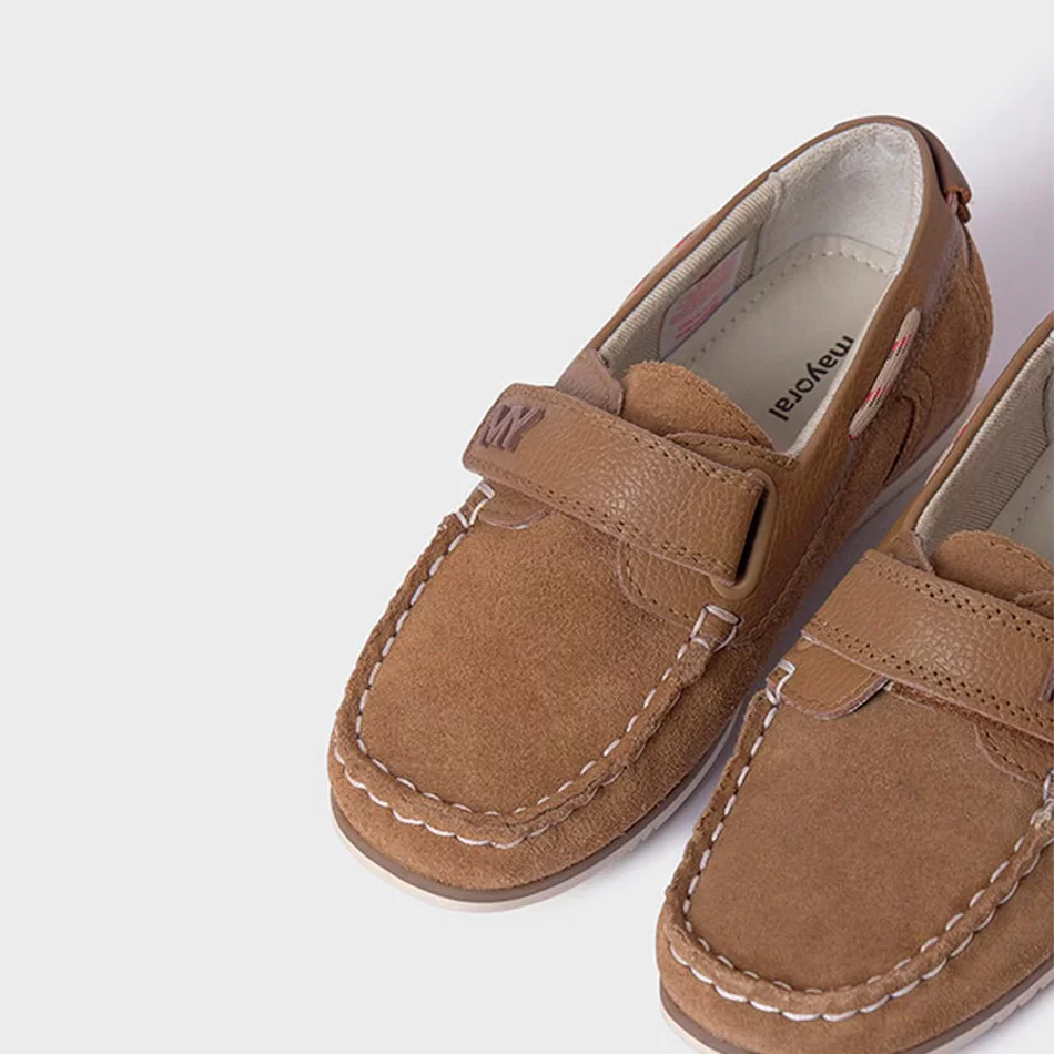 Sapatos náuticos pele camurça menino - undefined