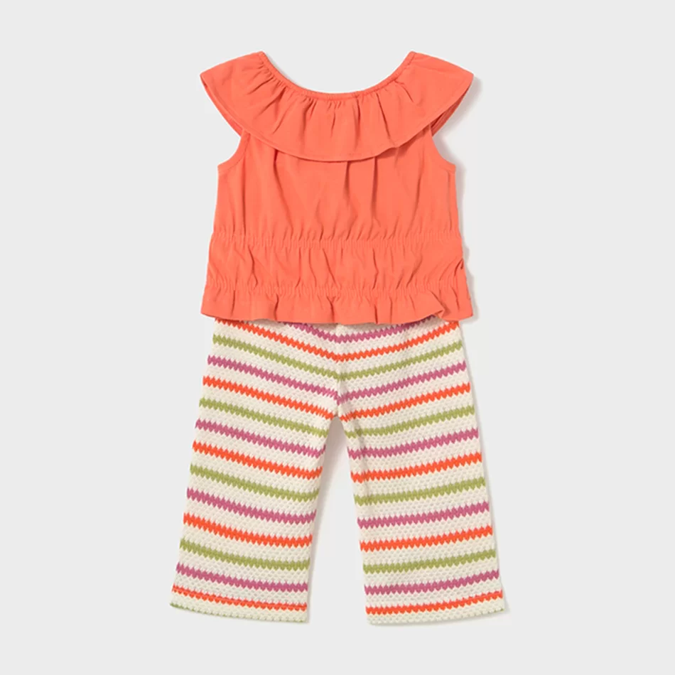 Conjunto calças croché e top bebé - undefined