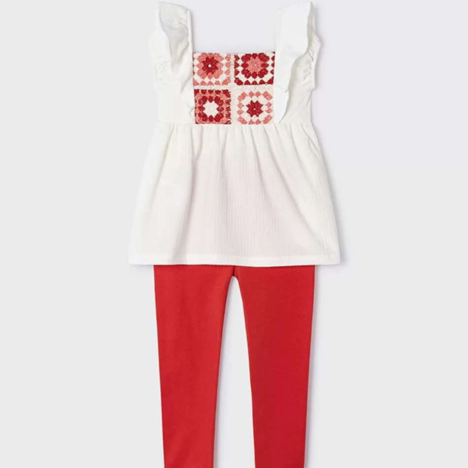 Conjunto 2 peças detalhe croché menina - undefined