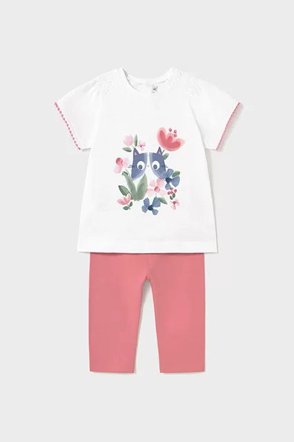 Conjunto leggings liso e t-shirt bebé - Armazéns Ronfe