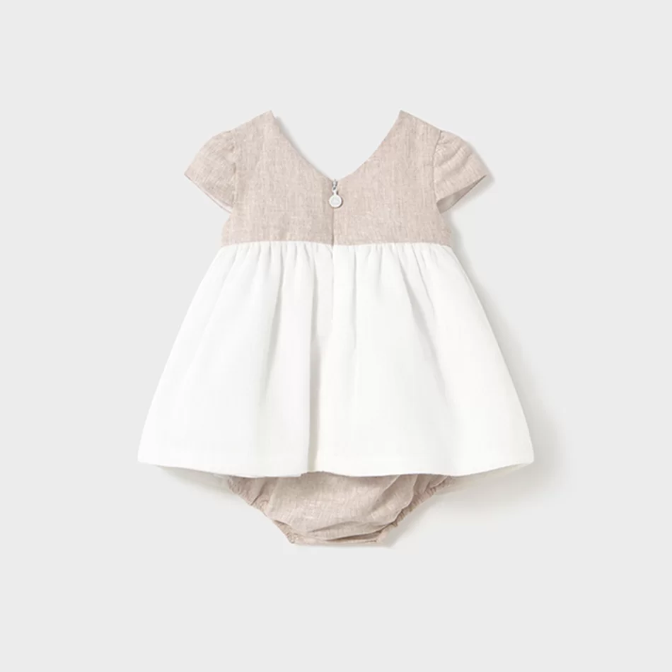 Vestido com tapa fralda combinado cerimónia recém nascida - undefined