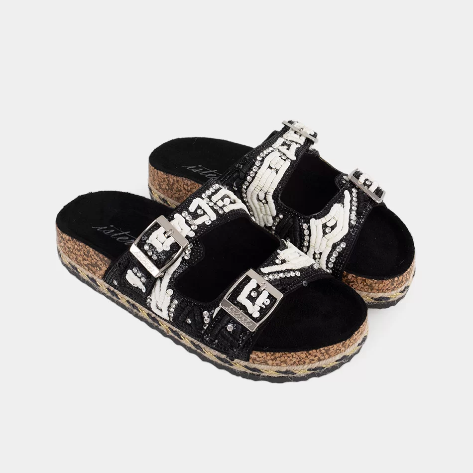 CHINELO DE MISSANGAS COM DUAS FIVELAS - undefined