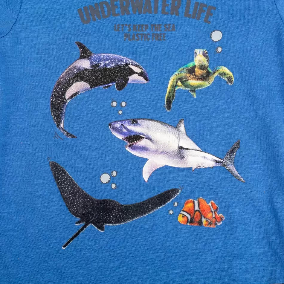 T-shirt Estampada - Azul - Armazéns Ronfe