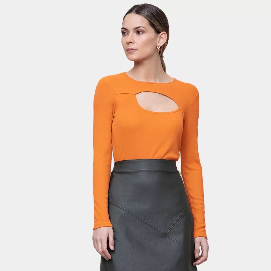 Camisola Canelada Abertura - undefined