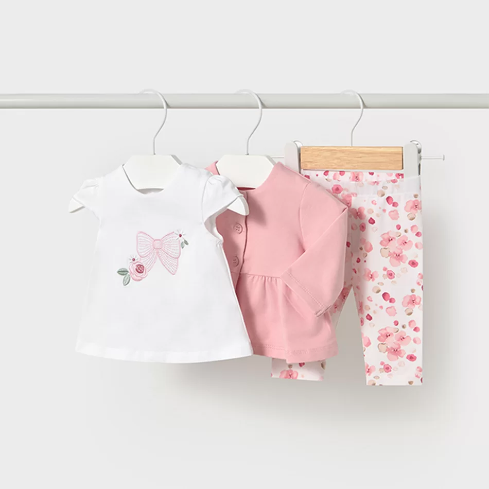 Conjunto 3 peças com casaco recém nascida - undefined