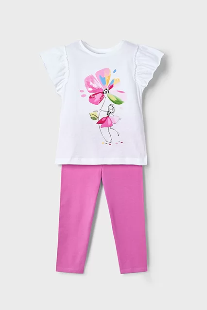 Conjunto leggings e t-shirt flor menina - undefined