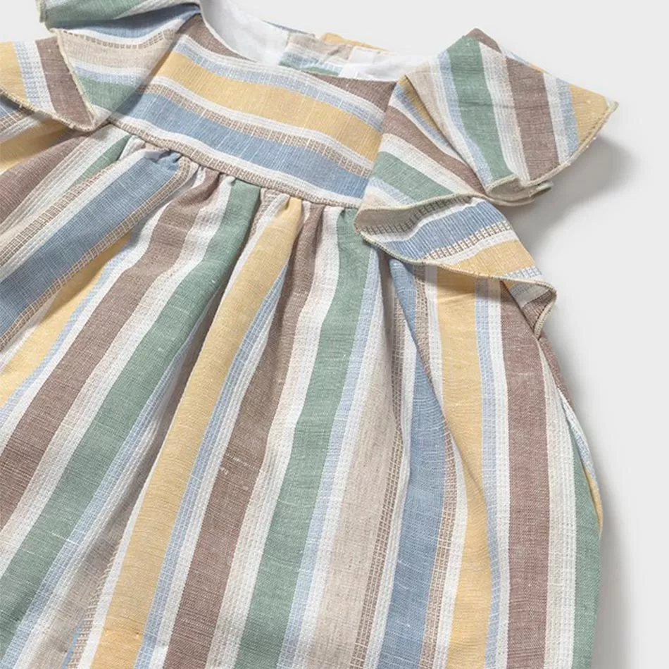 Vestido com tapa fralda linho recém nascido - undefined
