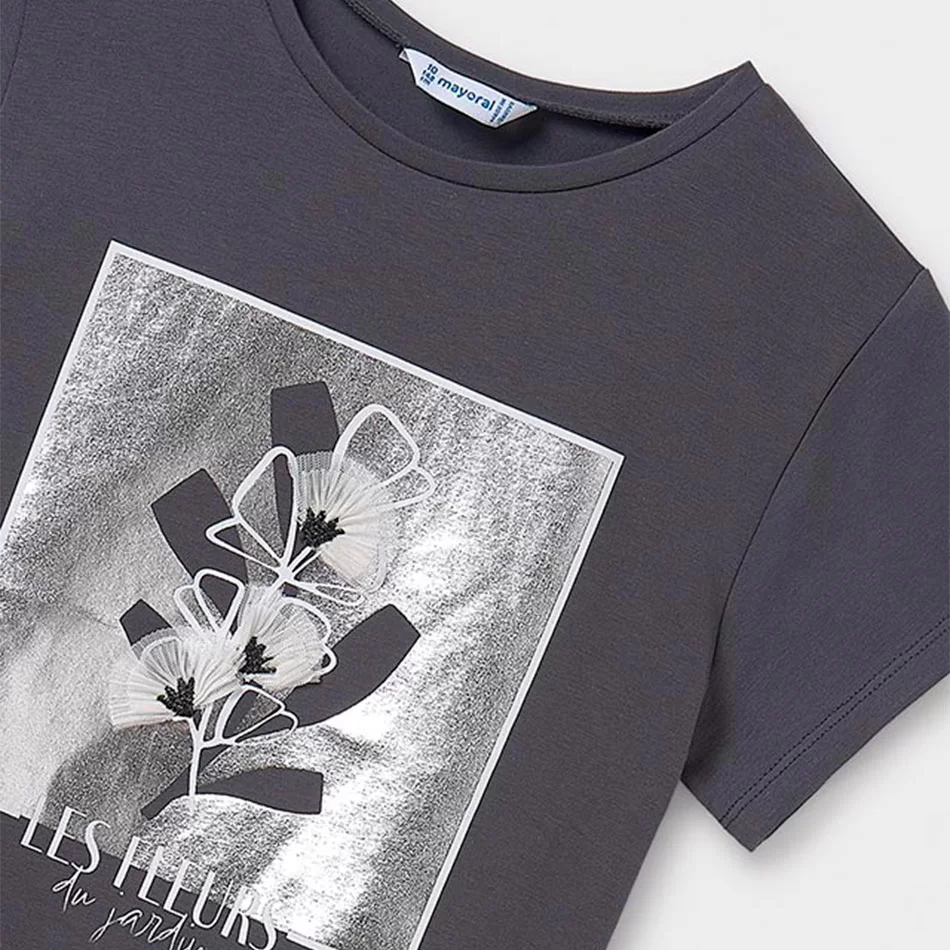 Camisola bordado flor rapariga - undefined