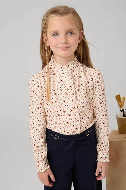 Blusa estampada folho menina - Armazéns Ronfe