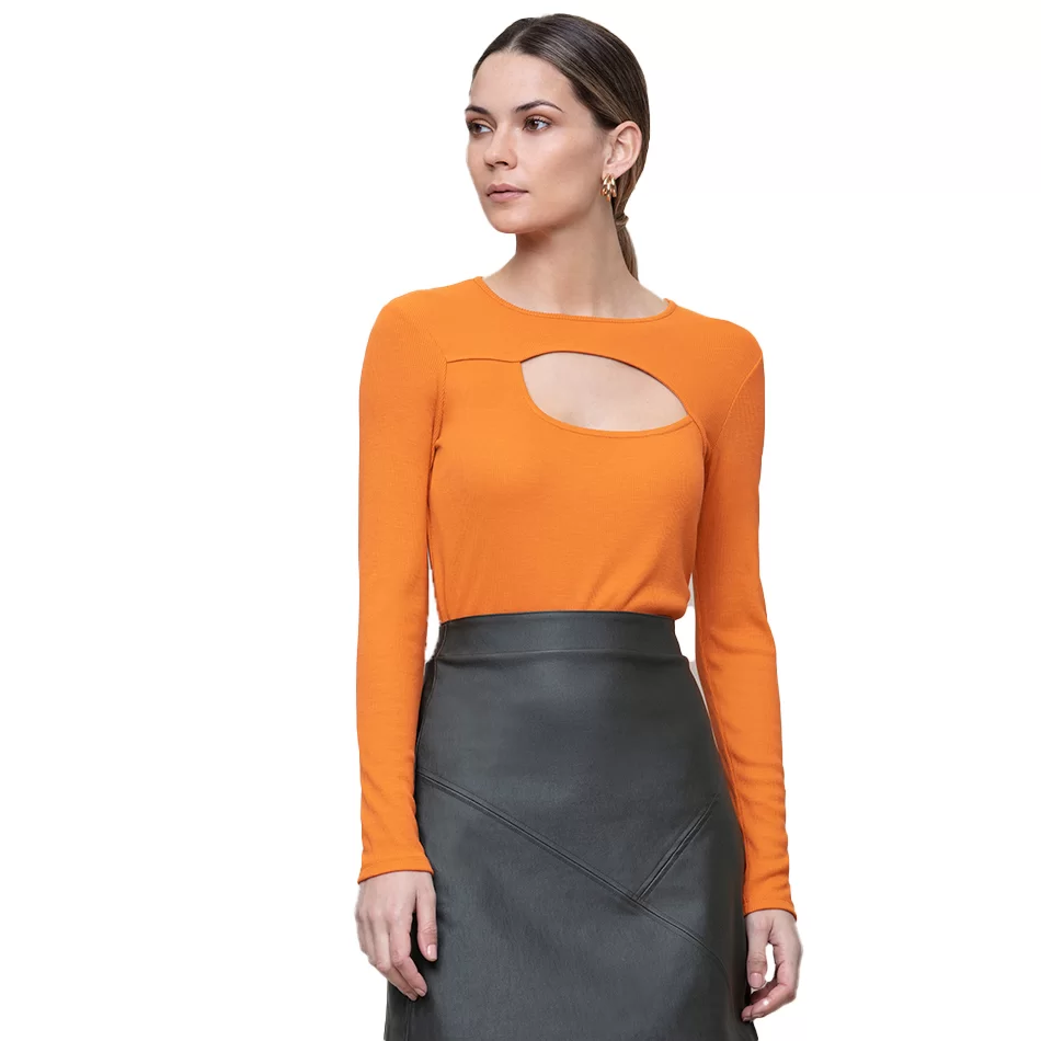 Camisola Canelada Abertura - undefined