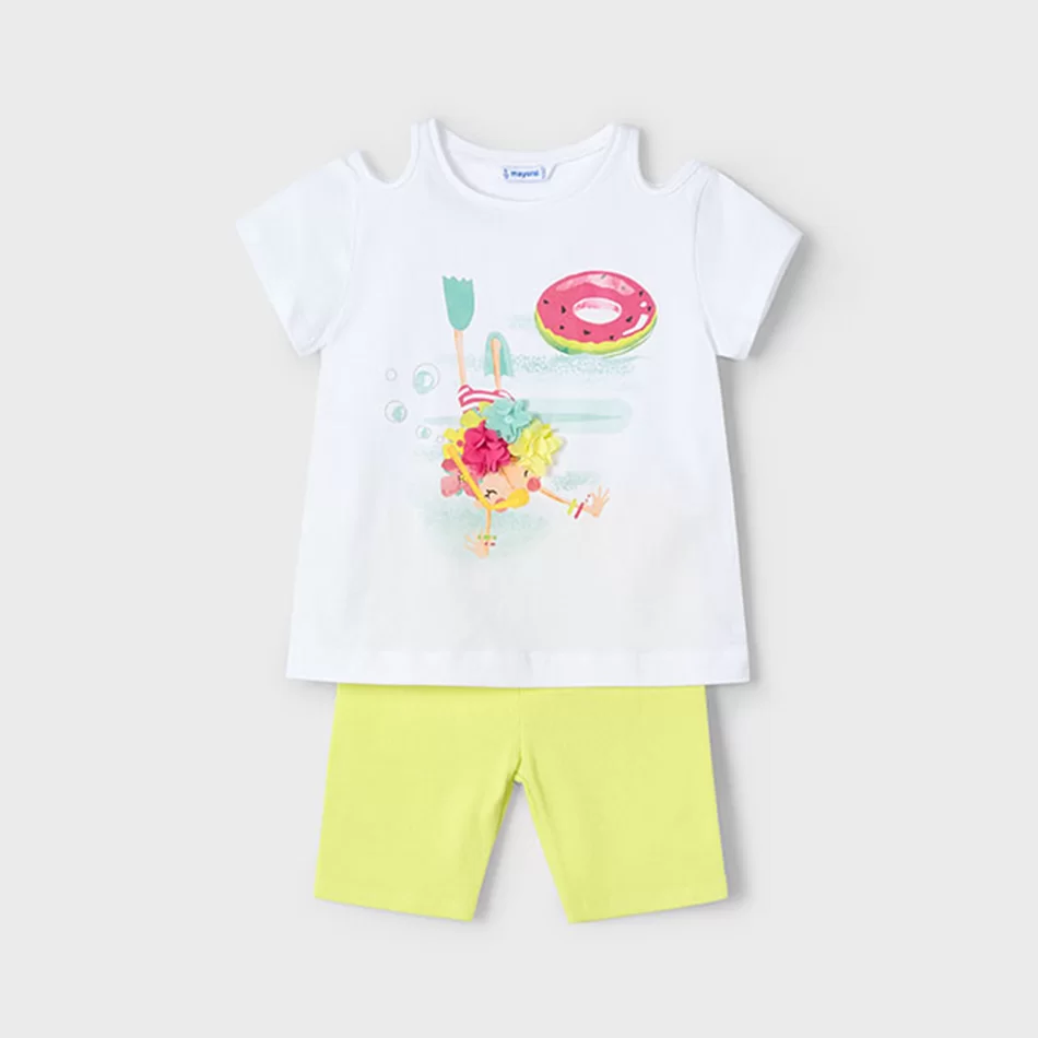 Conjunto leggings ciclista e t-shirt aberturas menina - undefined