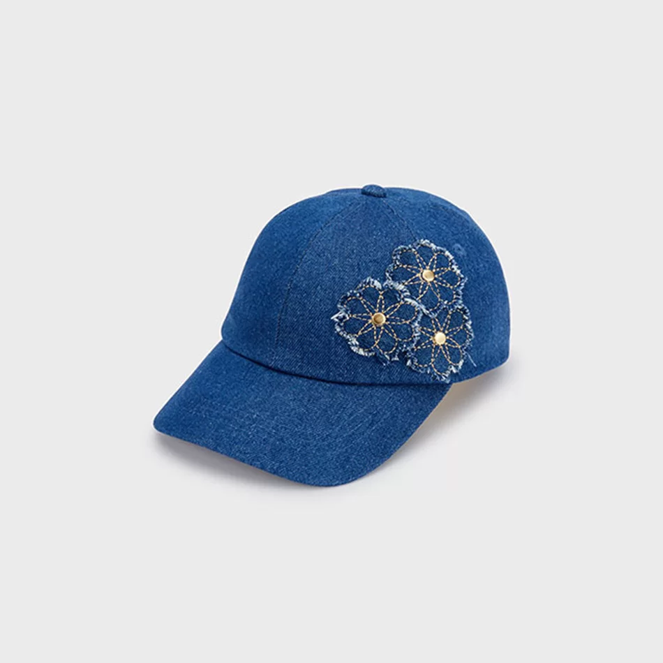 Chapéu sarja Better Cotton menina - Azul - Armazéns Ronfe
