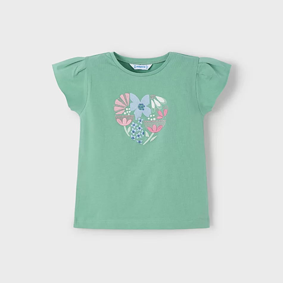Camisola desenho menina - Verde claro - Armazéns Ronfe