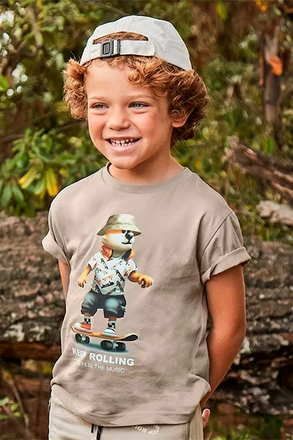 T-shirt animal skate menino - Armazéns Ronfe