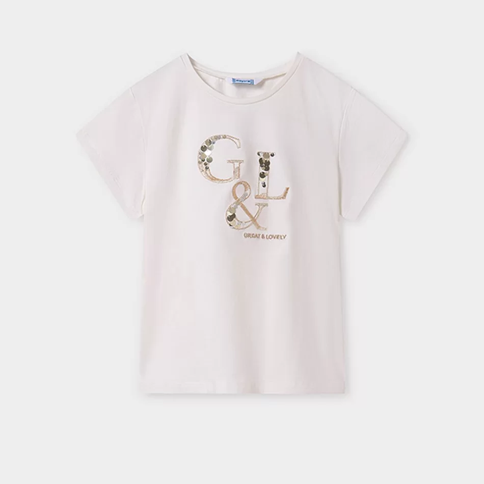 Camisola letras metalizadas rapariga - undefined