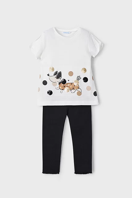 Conjunto legging e t-shirt cachorro menina - Armazéns Ronfe