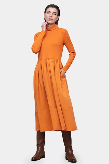 Vestido Midi Combinado - Brandsibuy
