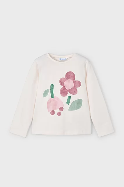 Camisola manga comprida flores menina - Armazéns Ronfe