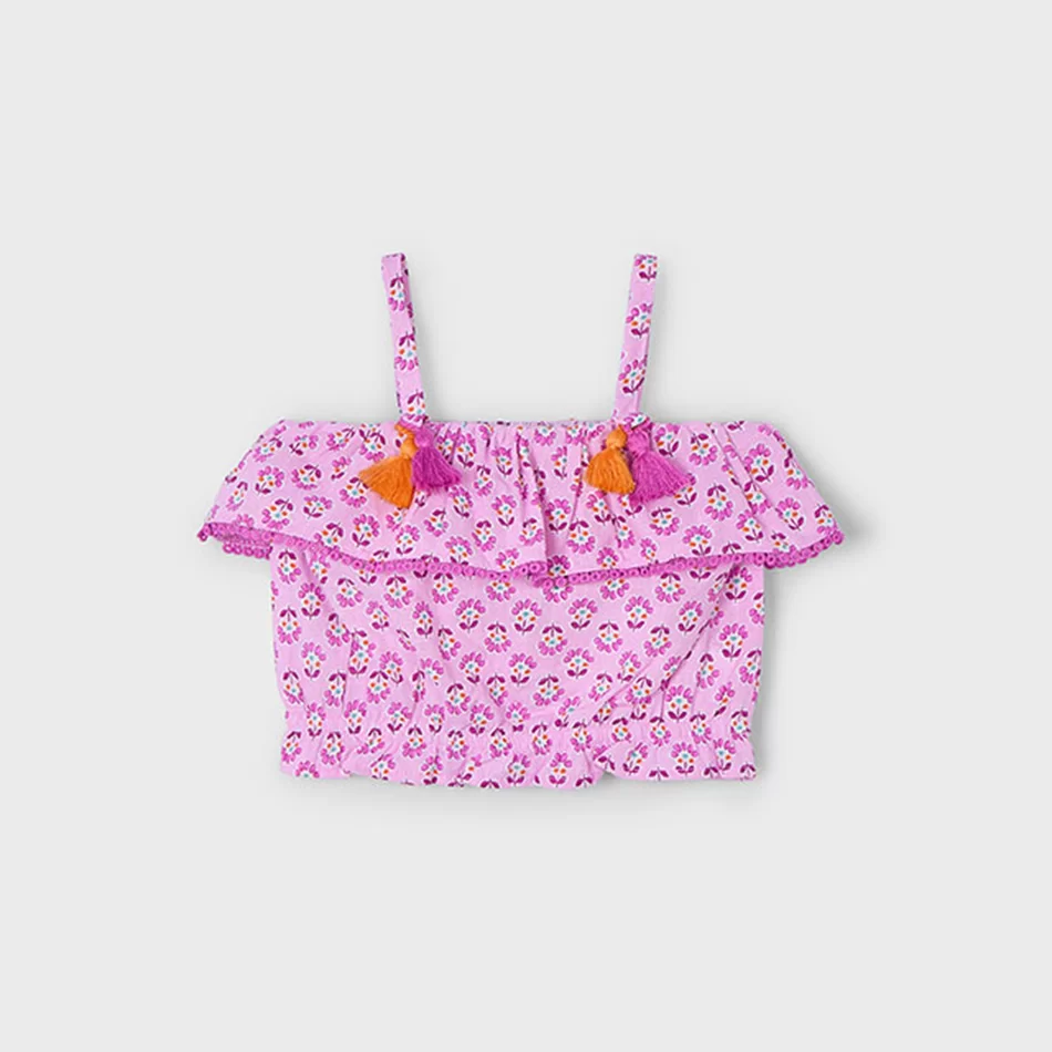 Top estampado folho menina - undefined