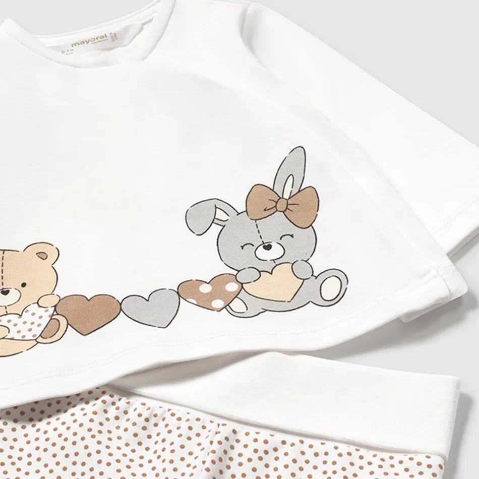 Conjunto calças com pés e camisola recém nascida - undefined