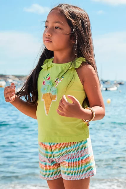 Conjunto calção e t-shirt menina - Armazéns Ronfe