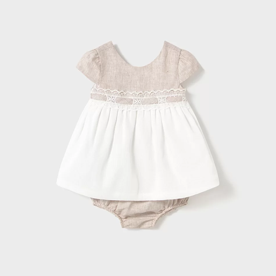 Vestido com tapa fralda combinado cerimónia recém nascida - undefined