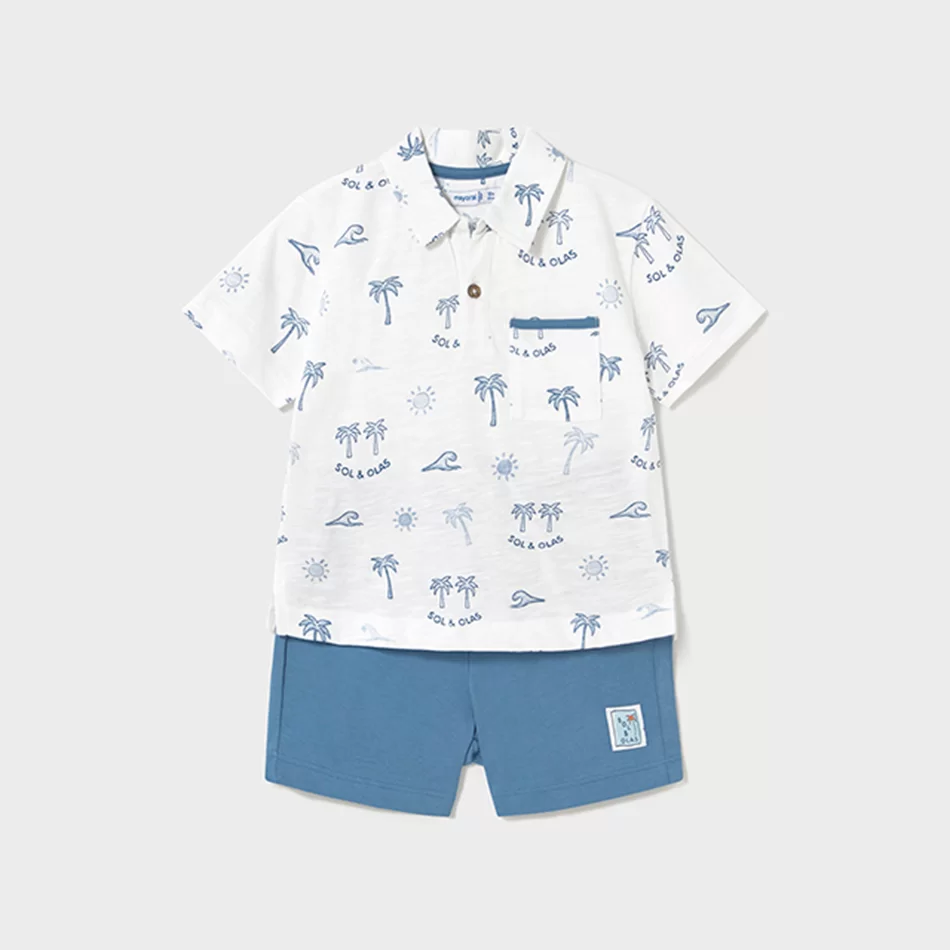 Conjunto bermudas e polo bebé - undefined