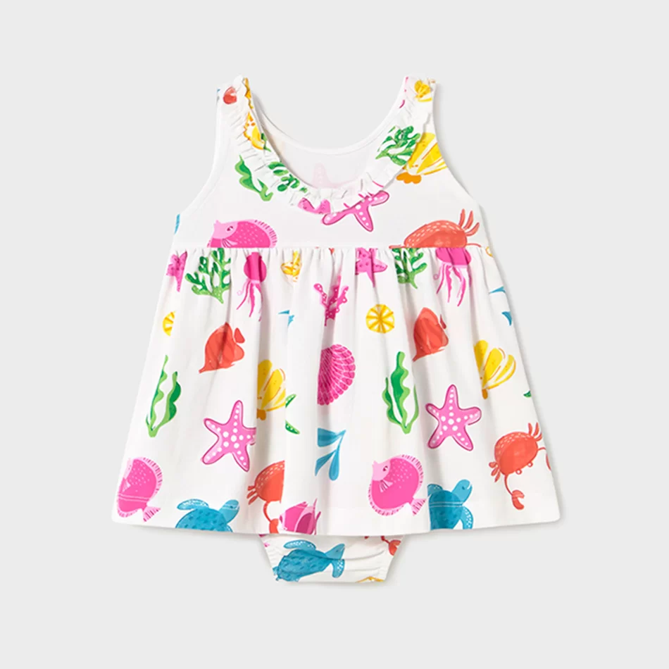 Vestido com tapa fraldas bebé - undefined