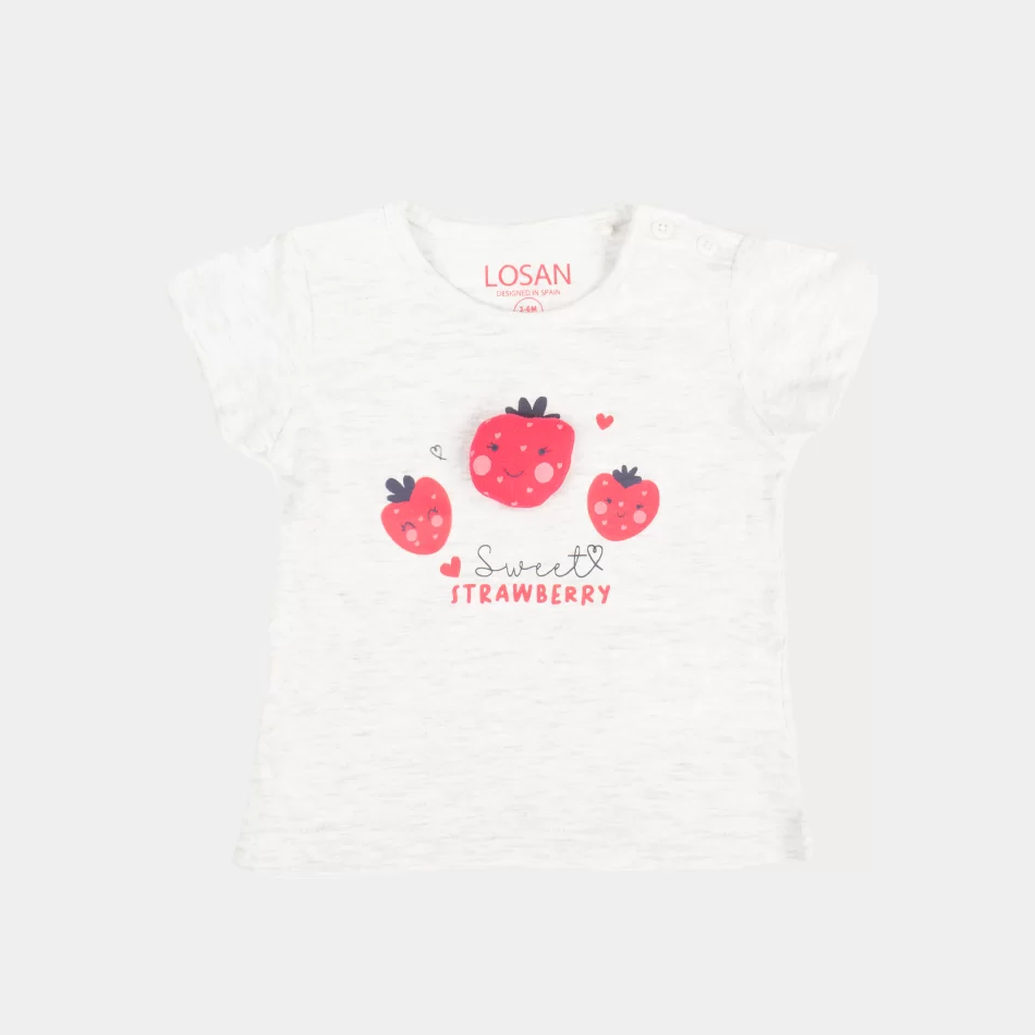 T-shirt Estampada - Cinzento claro - Armazéns Ronfe