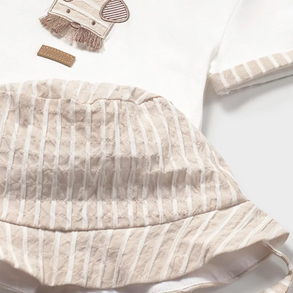 Conjunto 3 peças com gorro recém nascido - undefined
