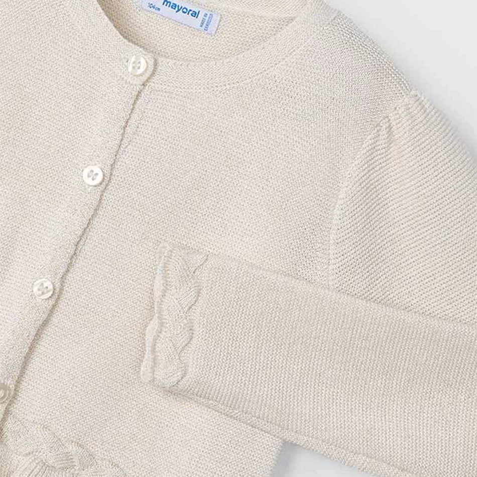 Bolero tricô detalhes trançados menina - undefined