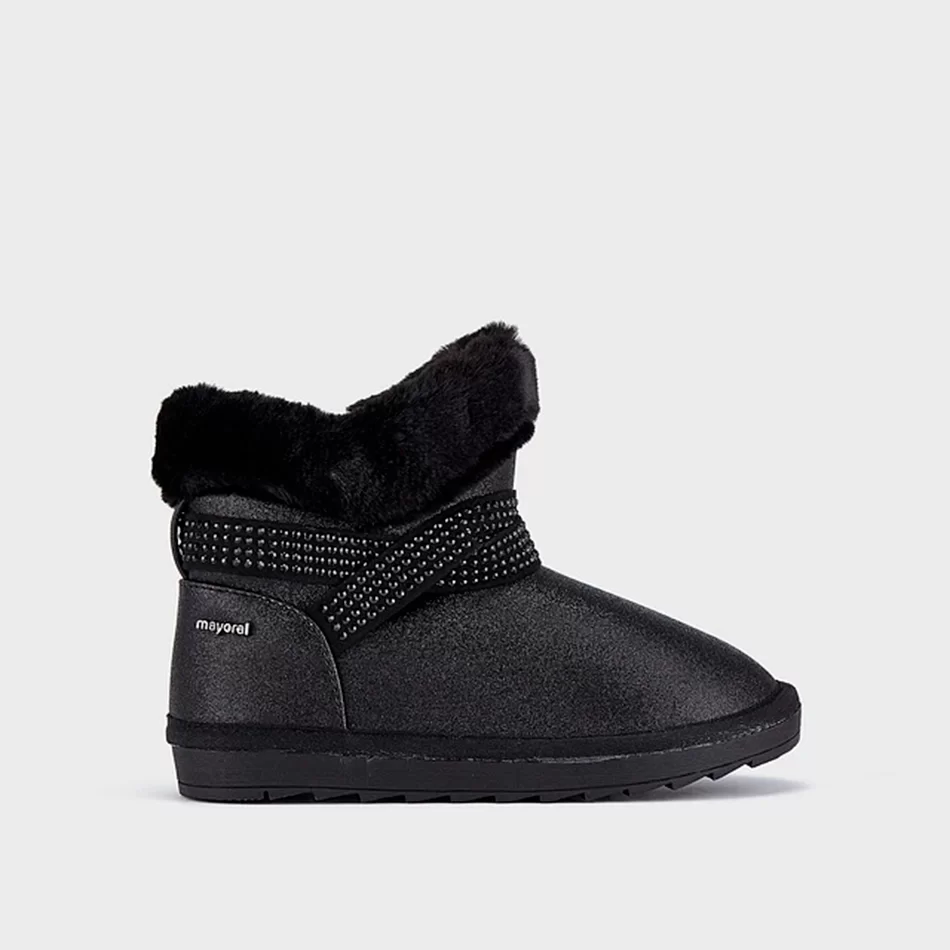 Botins brilhos forro pelo menina - undefined