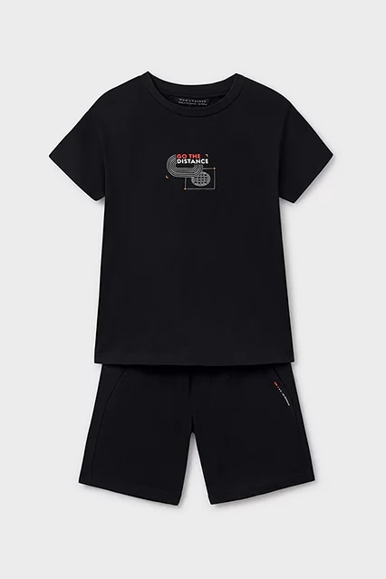 Conjunto malha e t-shirt estampada atrás rapaz - Armazéns Ronfe