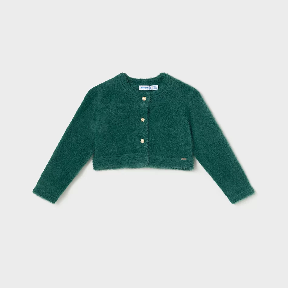 Casaco tricot capucho bebé - Verde - Armazéns Ronfe
