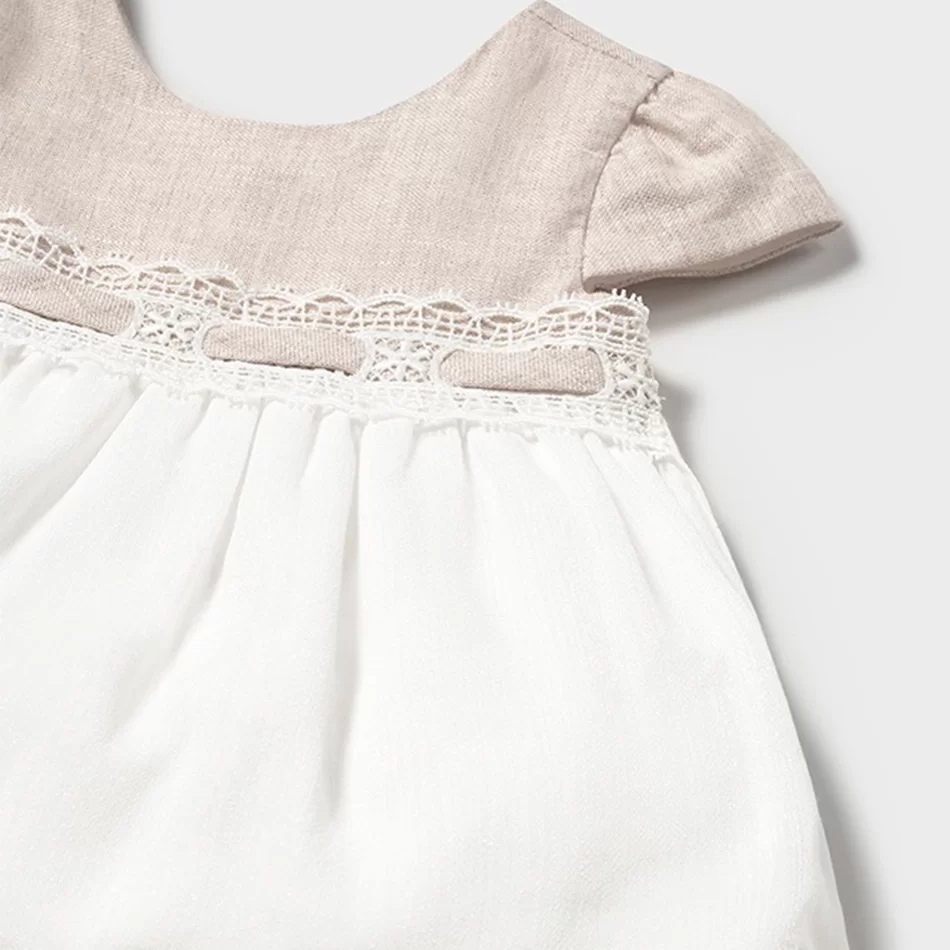 Vestido com tapa fralda combinado cerimónia recém nascida - undefined