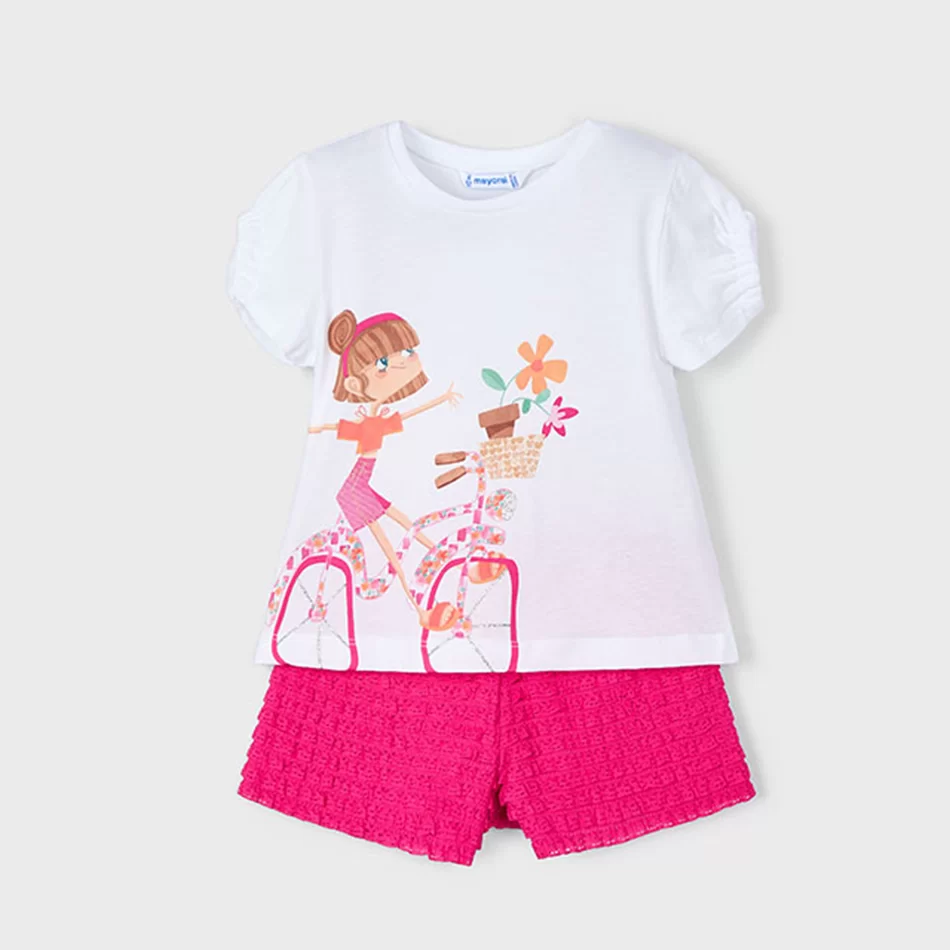 Conjunto calção e t-shirt menina - undefined