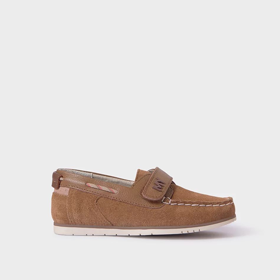 Sapatos náuticos pele camurça menino - undefined